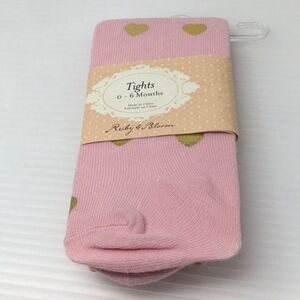 Ruby & Bloom Gold Foil Heart Tights (D12)